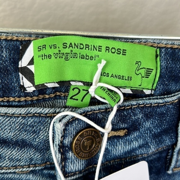 Free People Sandrine Rose The Virgin Label Distressed Jeans Size 27 - Picture 7 of 9